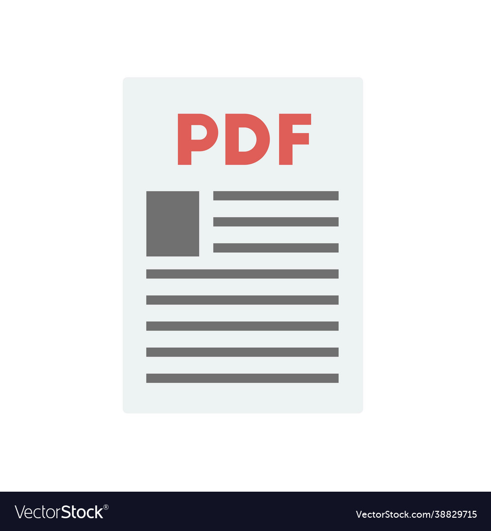 Flat design style pdf icon