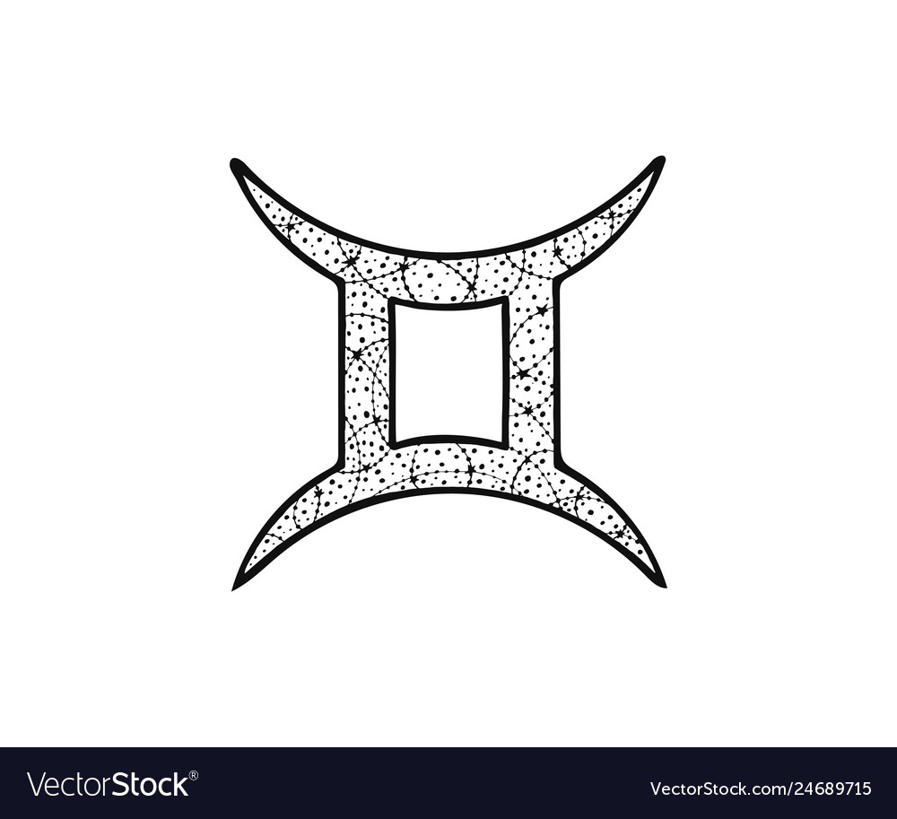 Gemini Zodiac Sign Royalty Free Vector Image Vectorstock