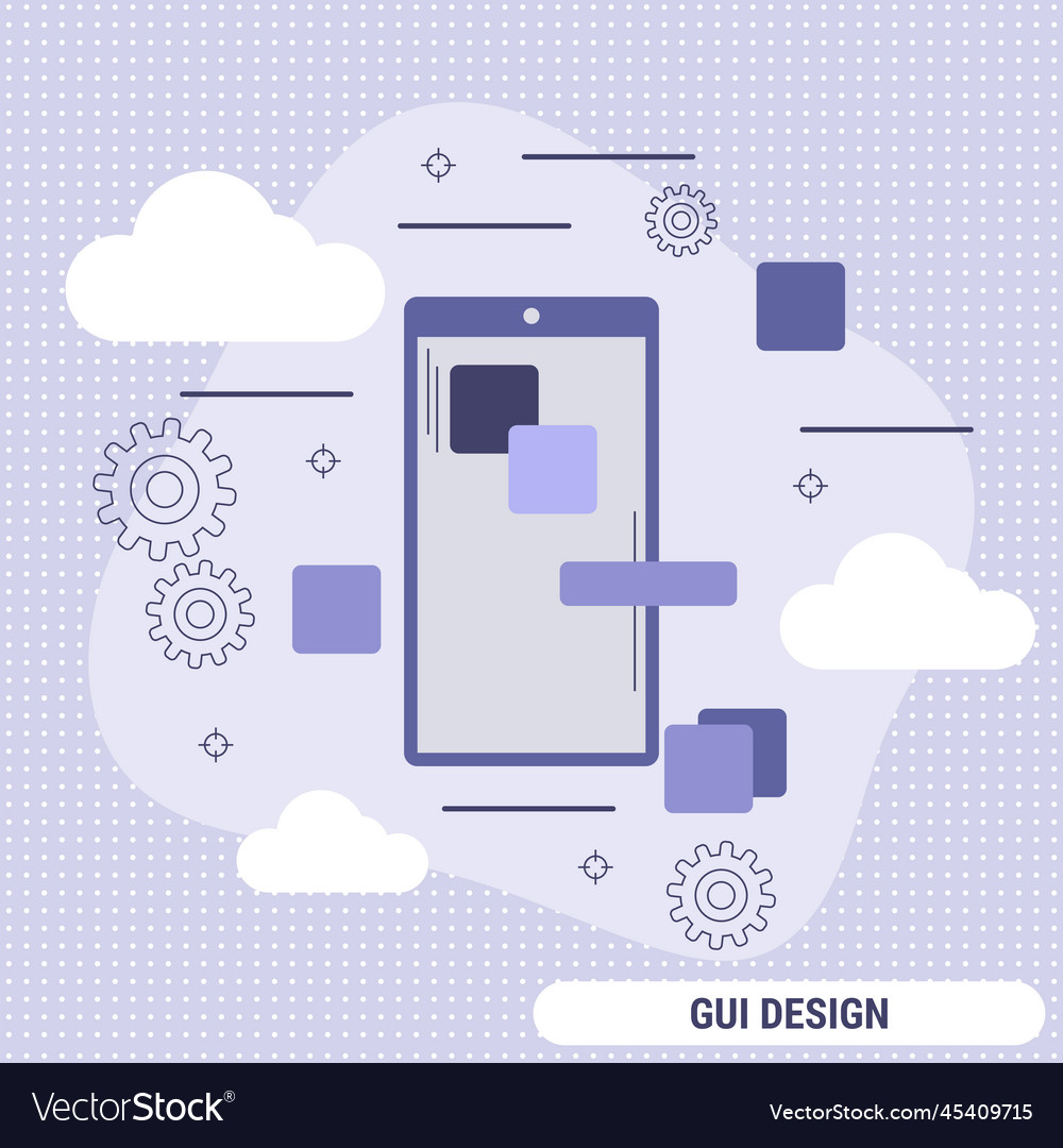 Gui design concept vector image Gui design concept
