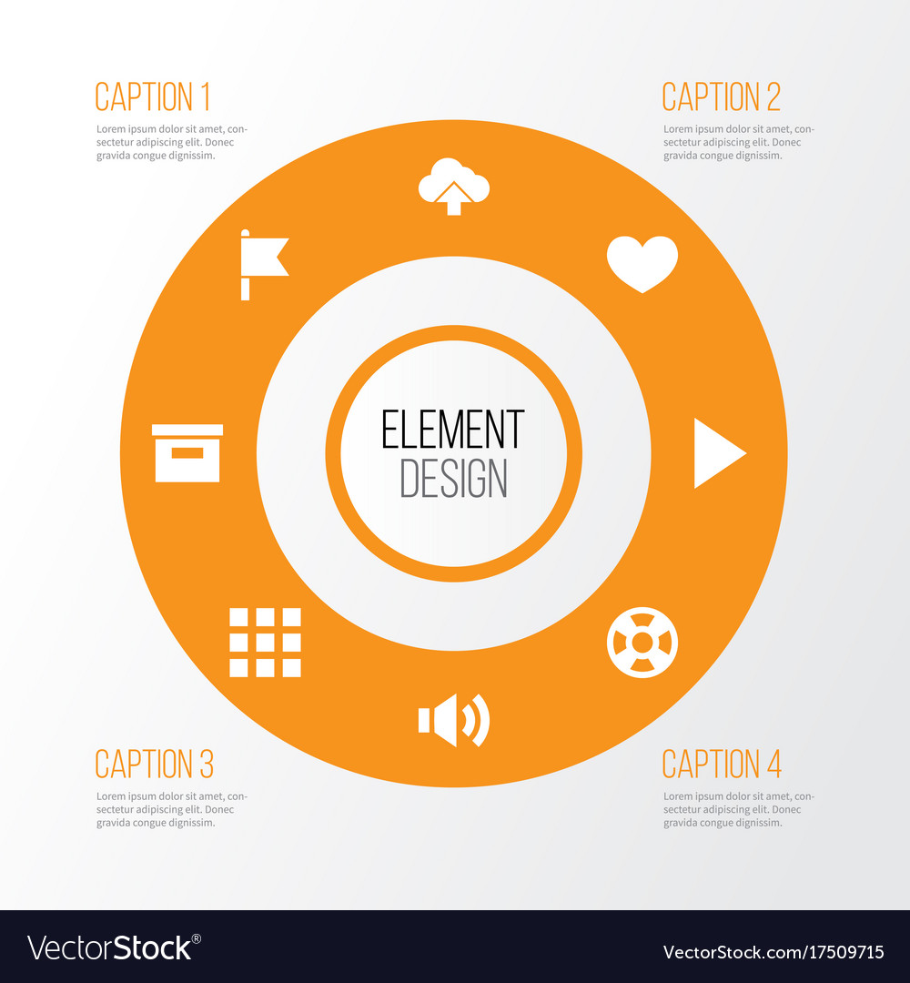 Interface icons set collection of lifebuoy base