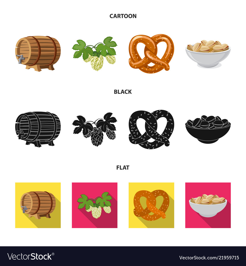 Isolated object of pub and bar symbol collection vector image Isolated object of pub and bar symbol collection