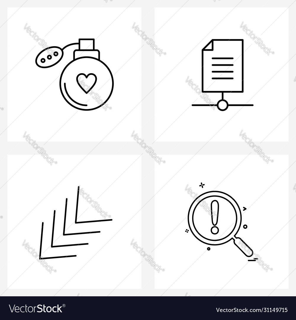 Isolated symbols set 4 simple line icons