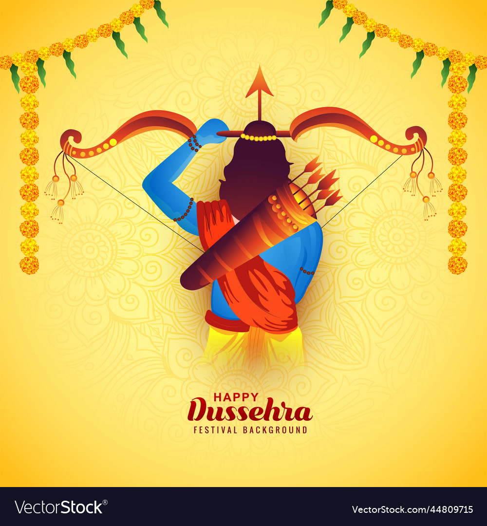 Lord rama in navratri festival of india festival Vector Image