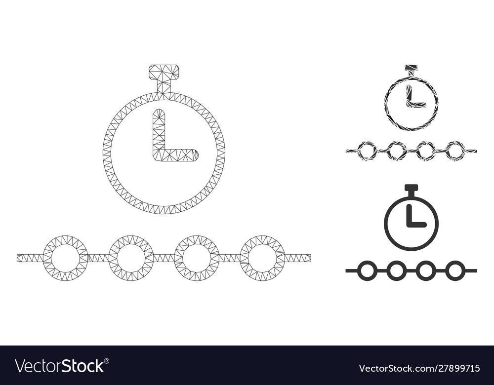 Marked timeline mesh 2d model and triangle vector image Marked timeline mesh 2d model and triangle