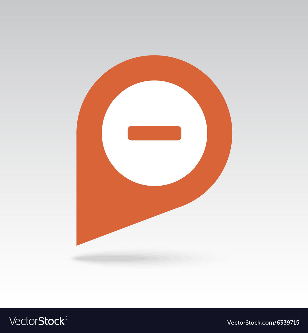 Minus pin map icon pointer markers