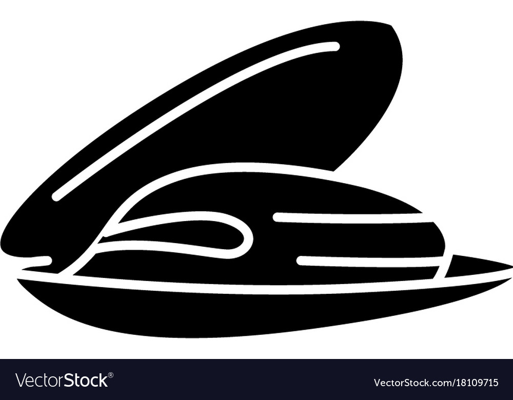 Mussels Symbol schwarz Zeichen