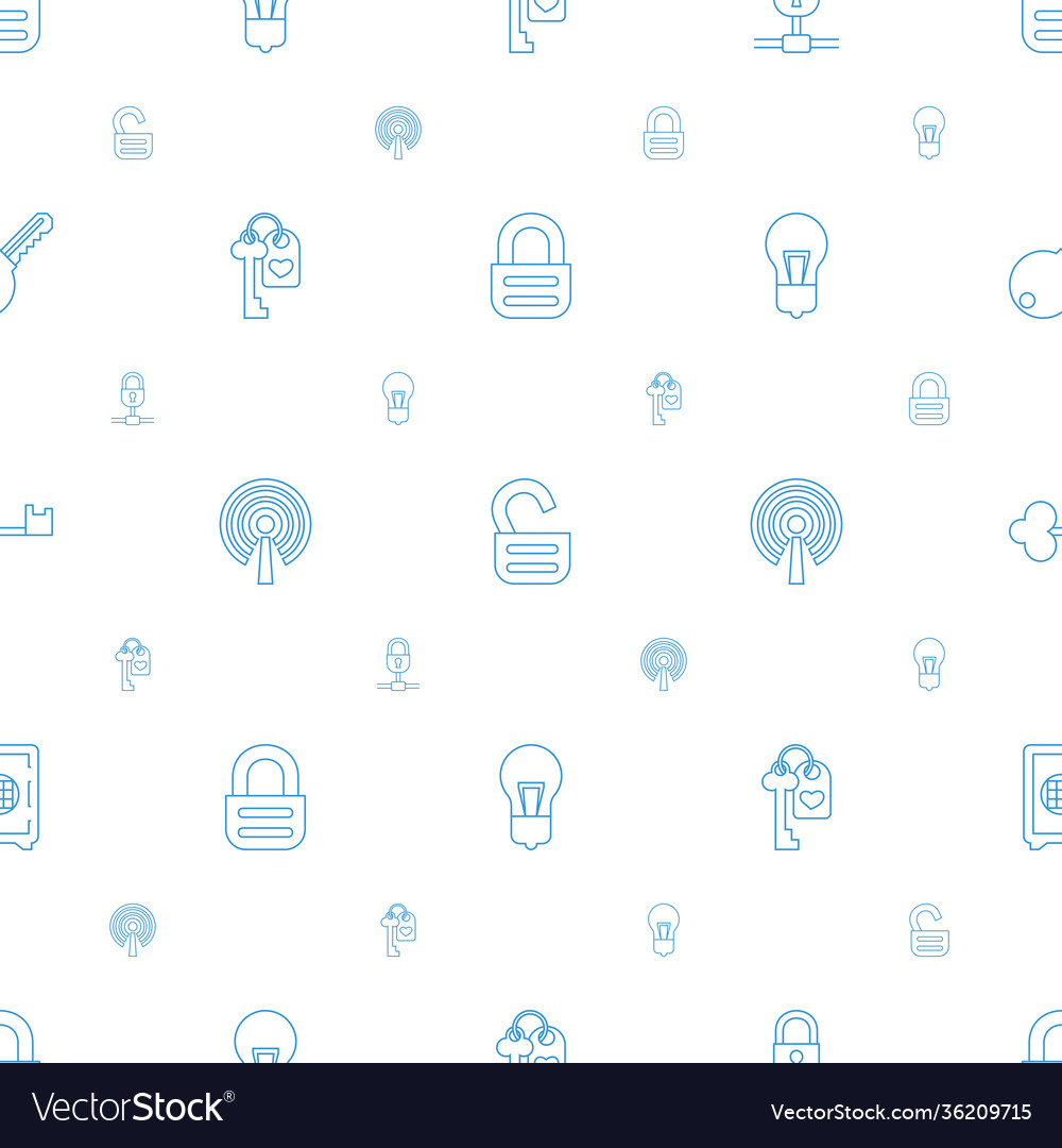 Password icons pattern seamless white background