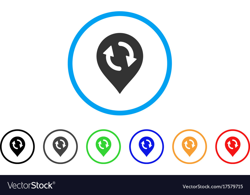 Refresh map marker rounded icon