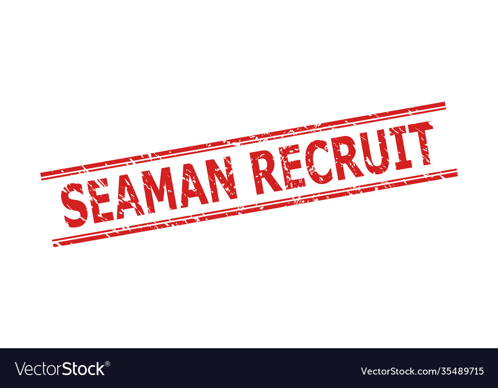 Seaman recruit stamp with corroded surface