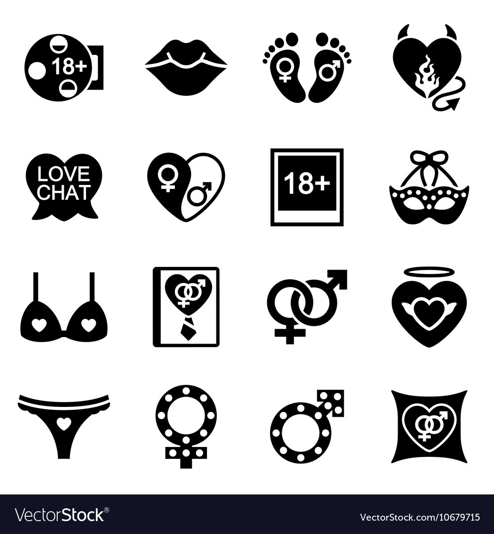 Sex Icon Set Royalty Free Vector Image Vectorstock 3976