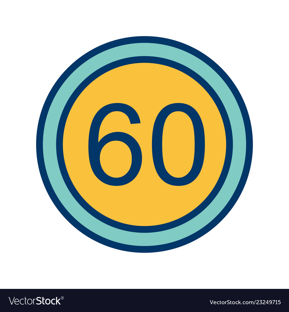 Speed limit 60 icon