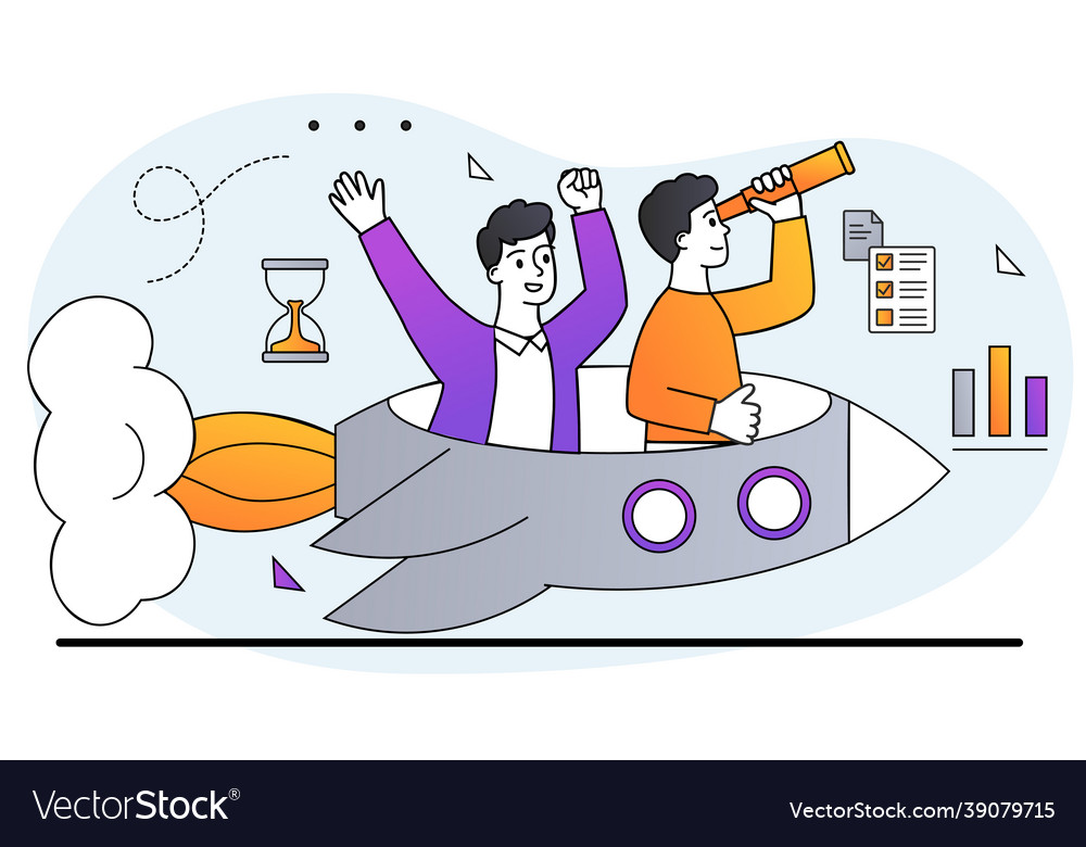 Startup development concept Vector Image Startup development concept