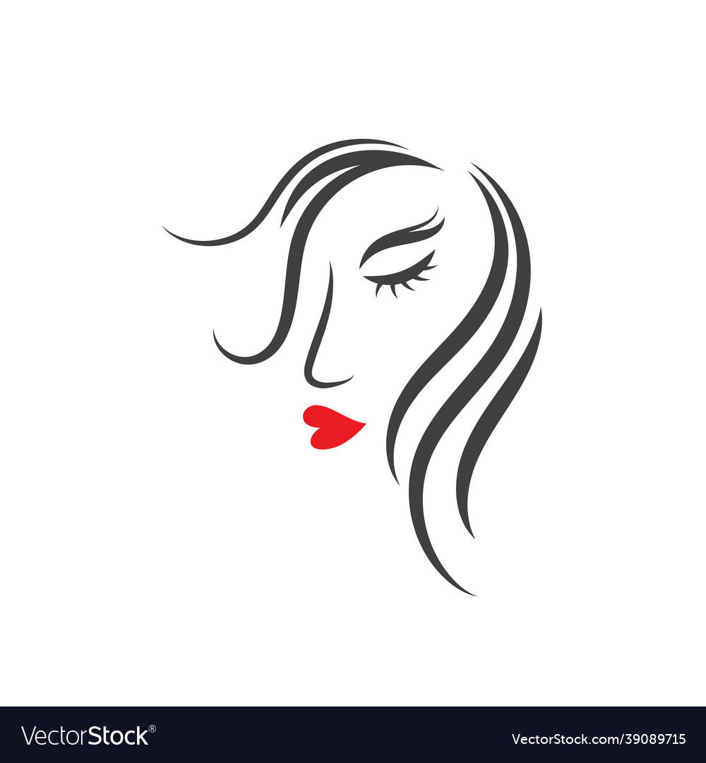 Woman face silhouette character Royalty Free Vector Image