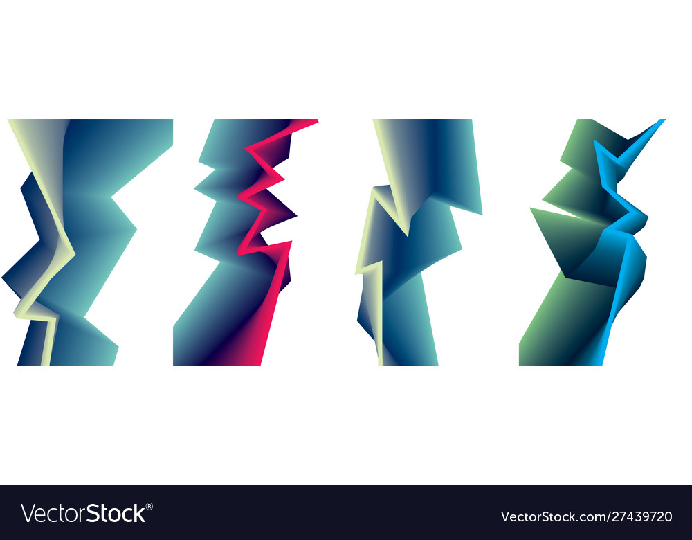 Abstract shape backgrounds set sharp cornered vector image Abstract shape backgrounds set sharp cornered