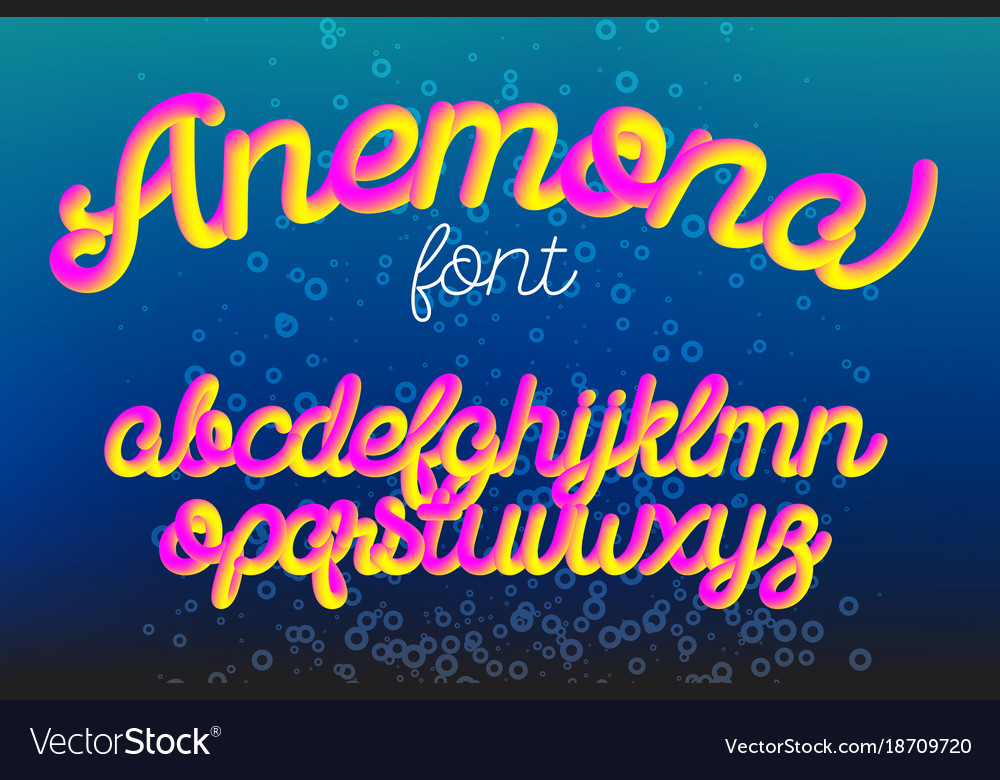 Anemona Pipe Font - Colorful Script