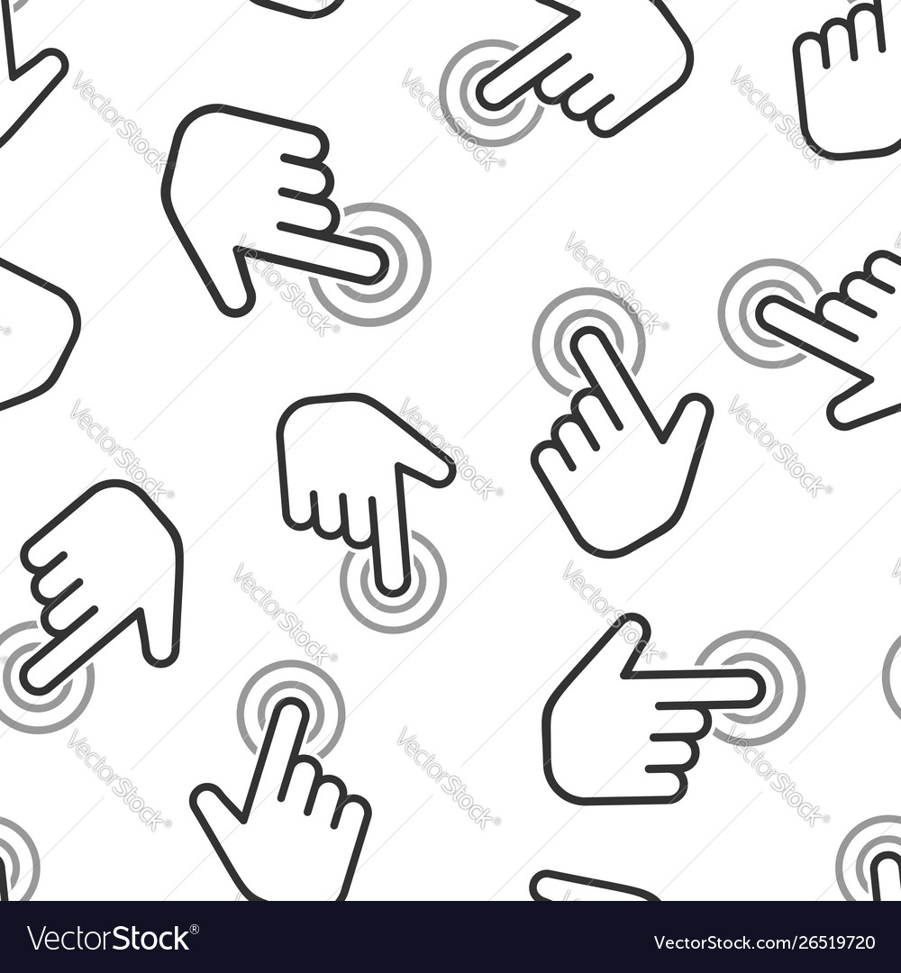 Click mouse icon seamless pattern background vector image Click mouse icon seamless pattern background
