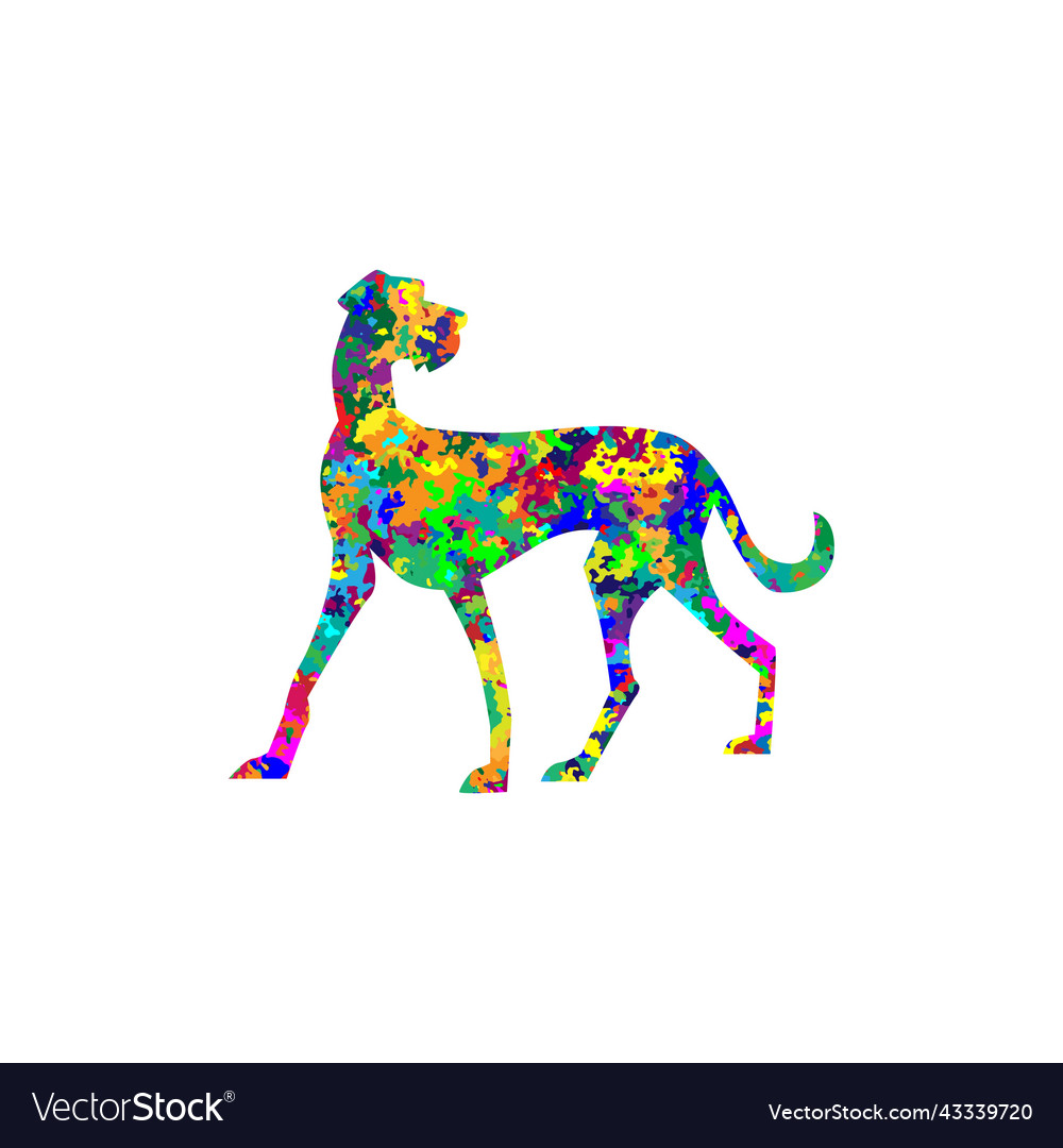 dog-wall-art-print-royalty-free-vector-image-vectorstock