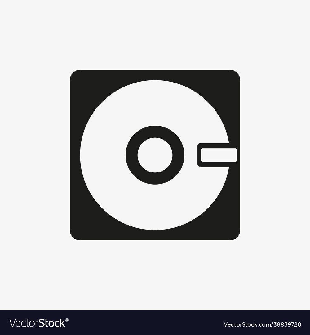 Floppy disk icon in design style usage for web vector image Floppy disk icon in design style usage for web