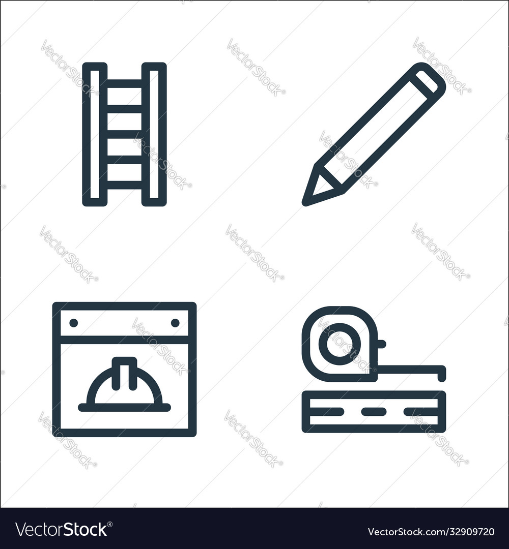 Labour day line icons linear set quality Vector Image Labour day line icons linear set quality