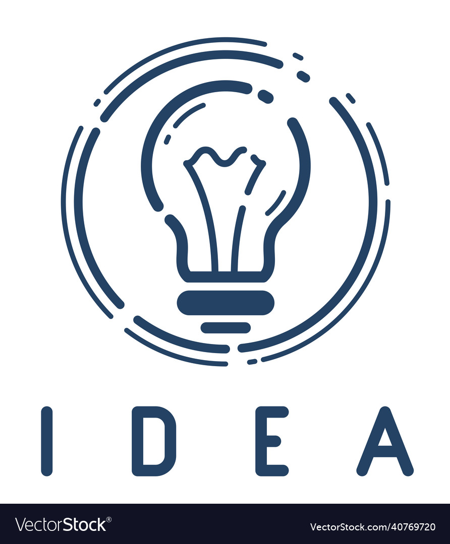 Light bulb idea simple linear icon science