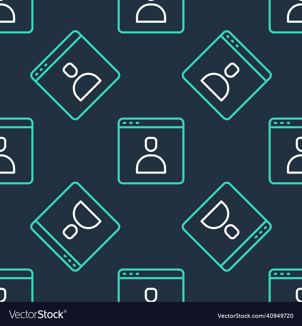 Line create account screen icon isolated seamless vector image Line create account screen icon isolated seamless
