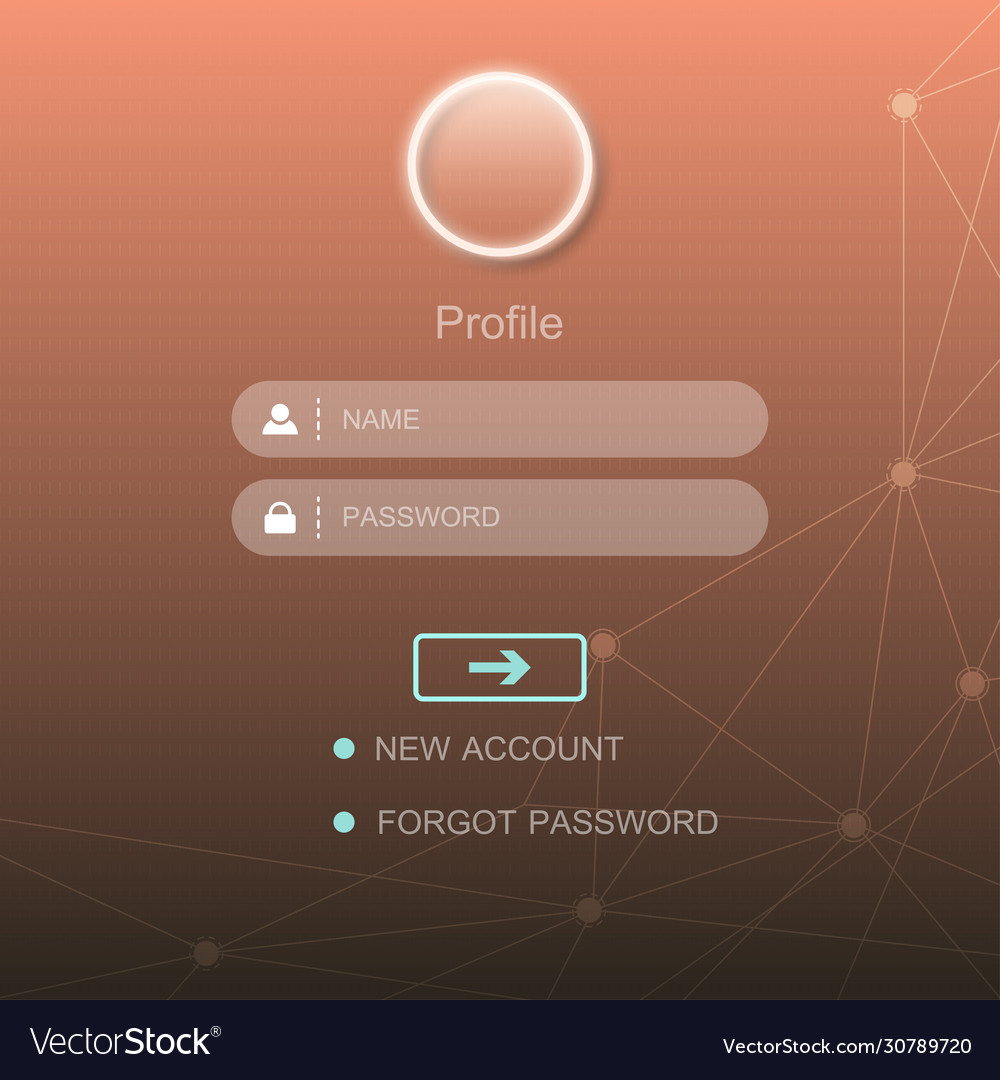 Login form page website ui elements