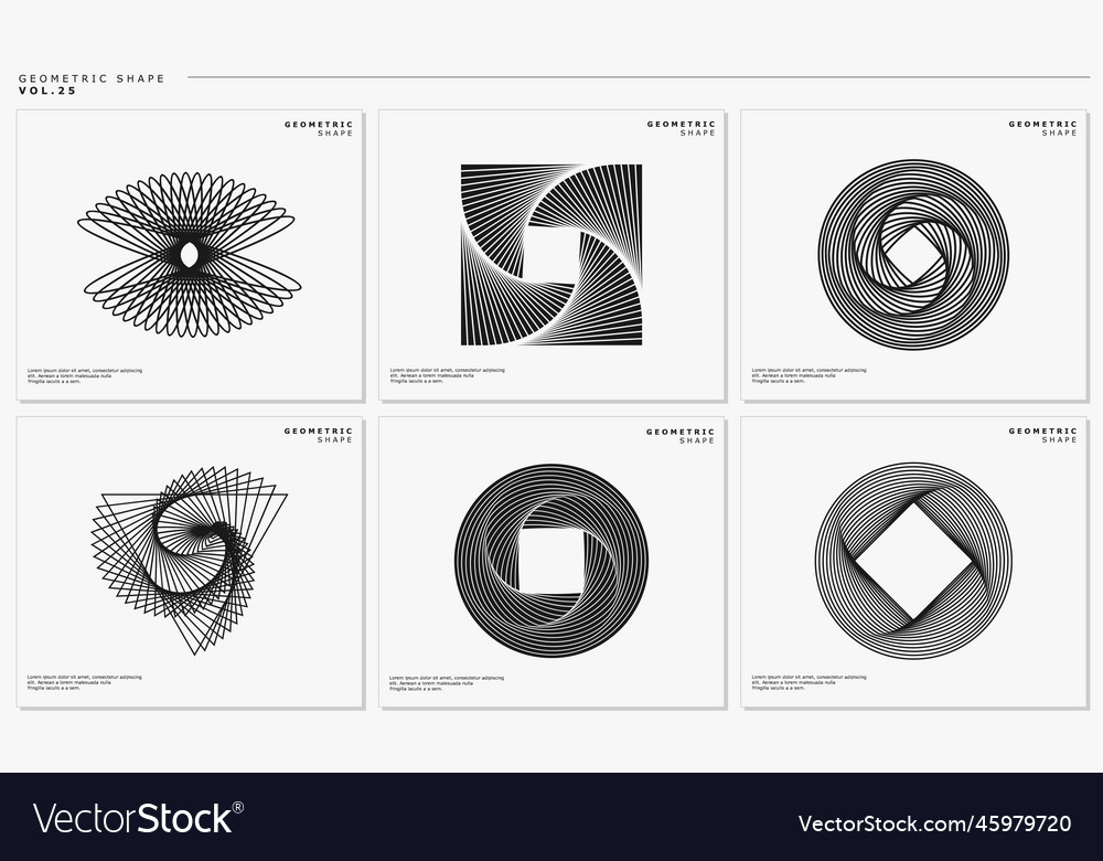 Motion spectrum lines abstract design template set vector image Motion spectrum lines abstract design template set