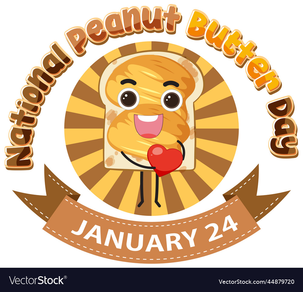 National peabut butter day banner design Vector Image