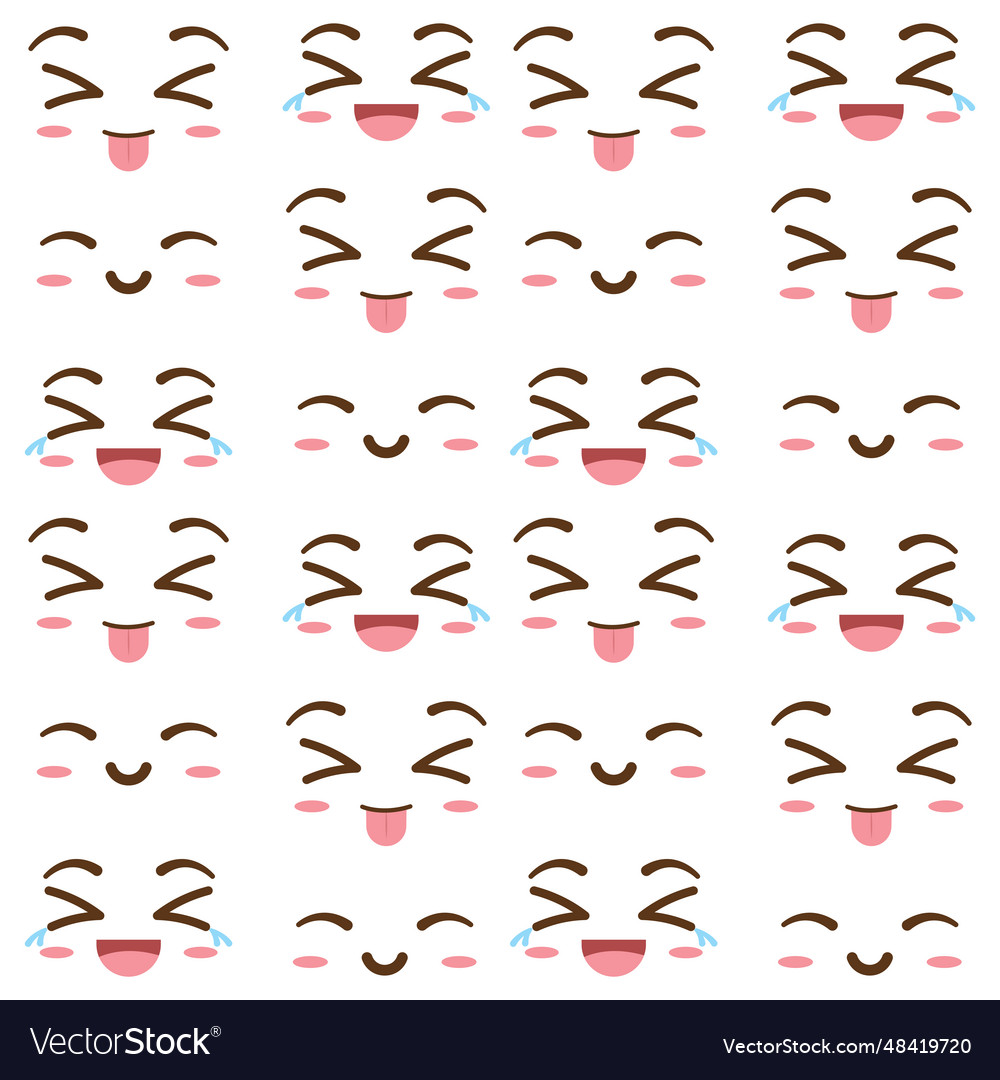 Seamless pattern background with borderless facial