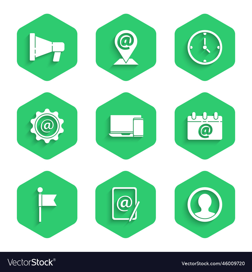 Set monitor and phone mail e-mail create account Vector Image Set monitor and phone mail e-mail create account