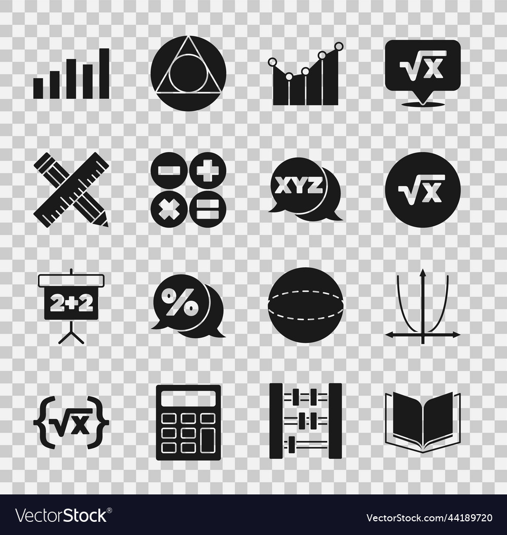 Set open book graph schedule chart diagram