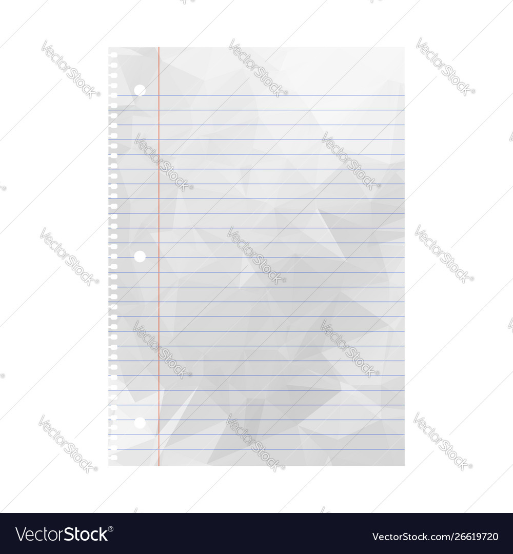 Wrinkled Paper Note with Lines