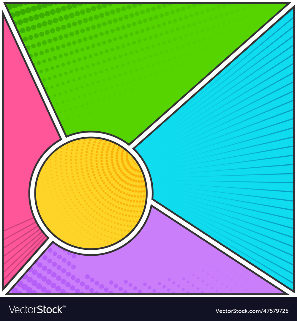 Abstract background in pop art style a template