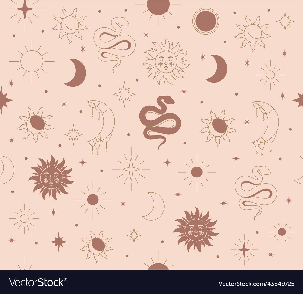 Boho seamless pattern vector image Boho seamless pattern