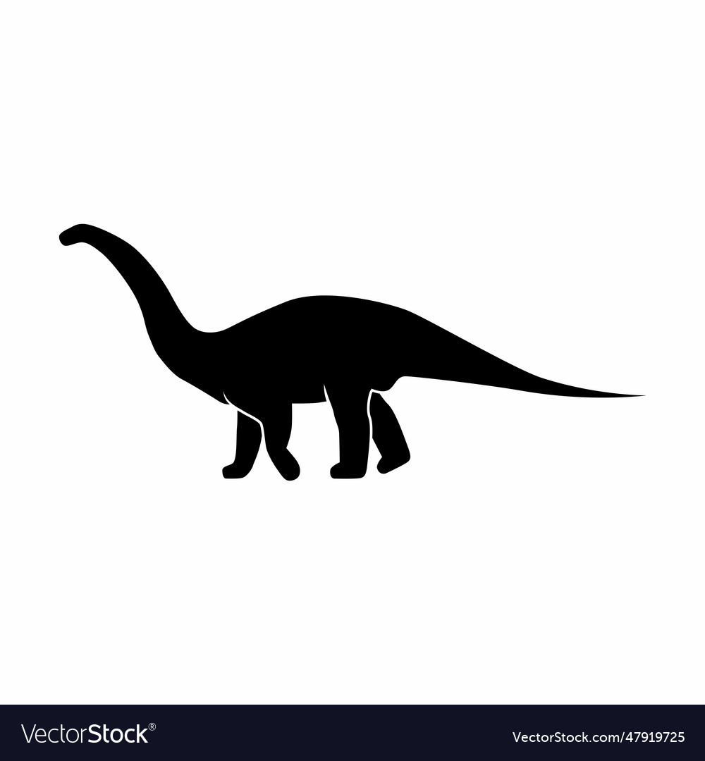 Dinosaurs silhouette Royalty Free Vector Image