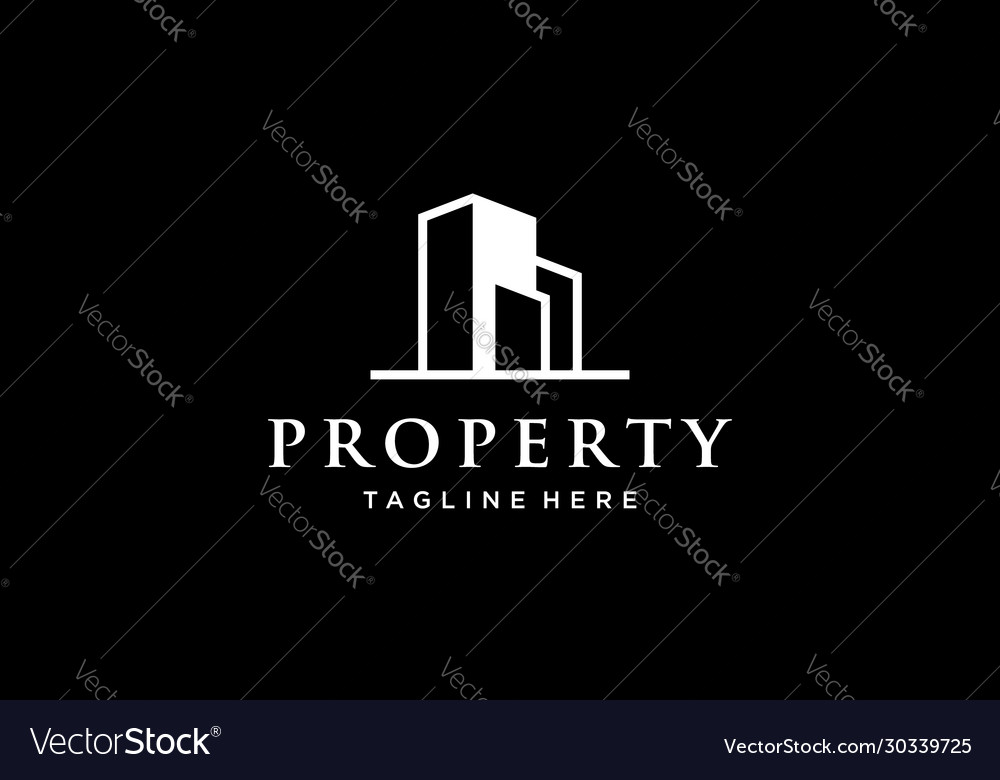 Property or real estate logo design concept Vector Image