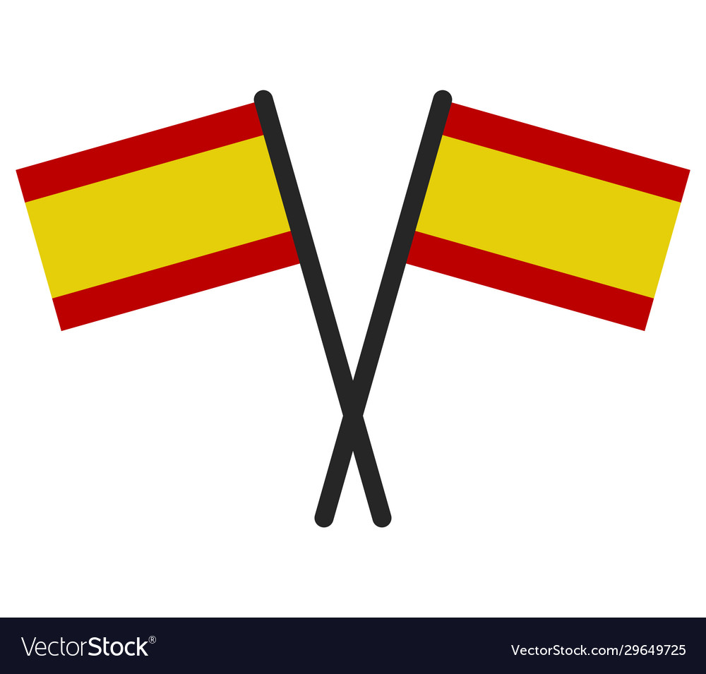 Spain flag in on white background