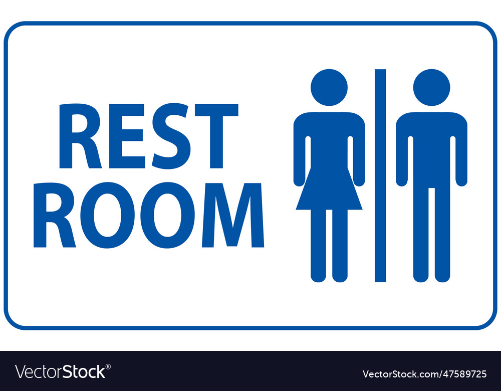 Symbol bathroom sign restroom with man and woman Vector Image