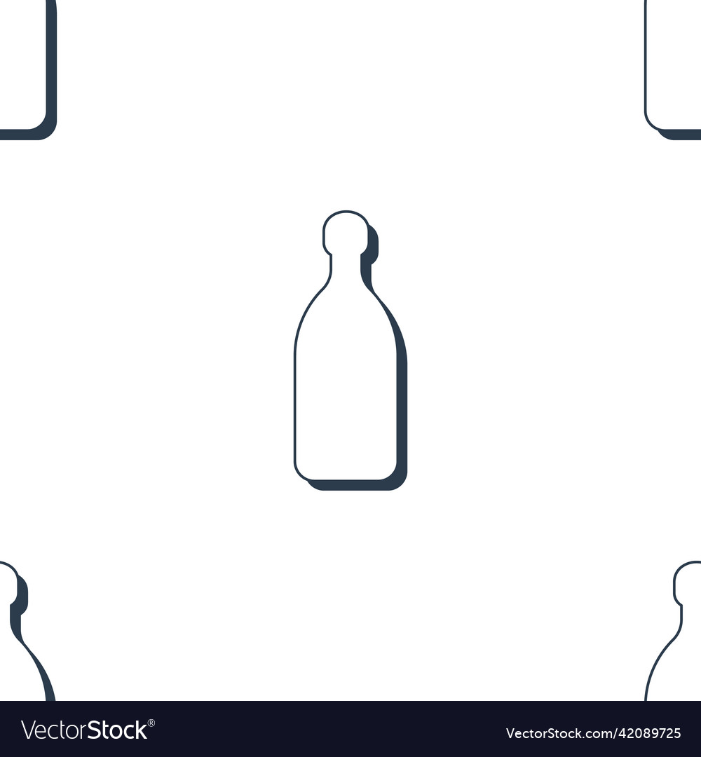 Tequila bottles seamless pattern line art style