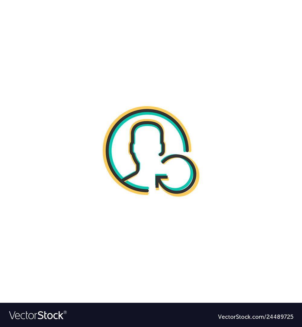 User icon design interaction vector image User icon design interaction
