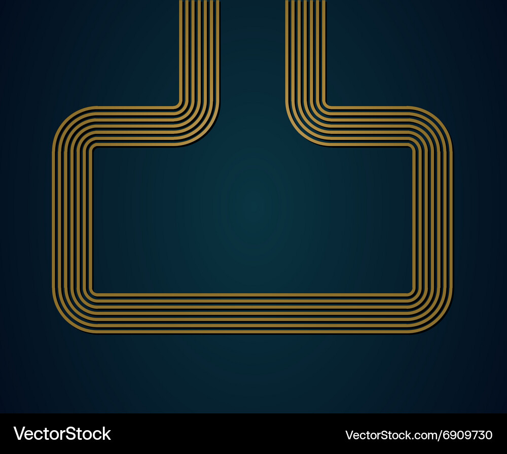 Abstract golden shape Royalty Free Vector Image