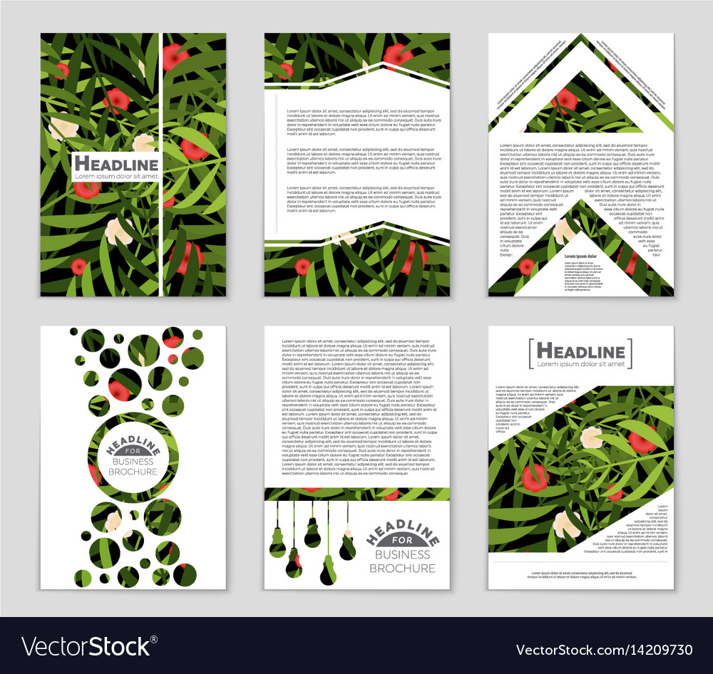 Abstract layout background set for art