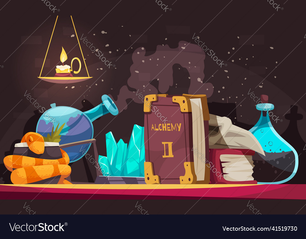 Alchemy objects Vector Image Alchemy objects