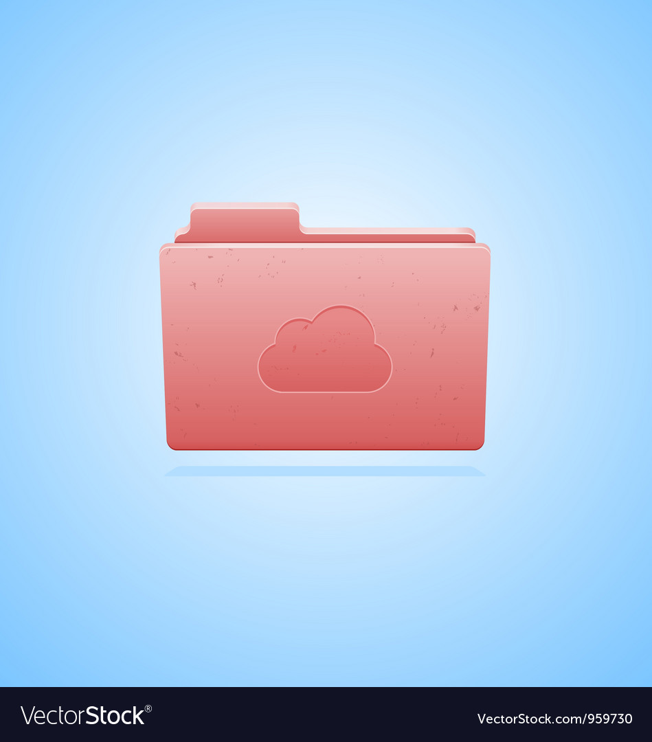 Cloud computing folder concept