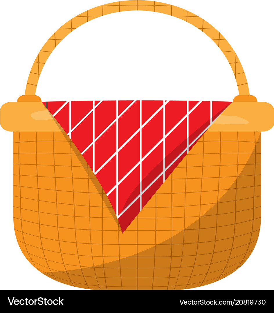 Empty basket picnic Royalty Free Vector Image - VectorStock
