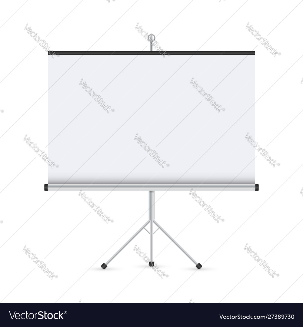 Empty projection screen presentation board blank vector image Empty projection screen presentation board blank