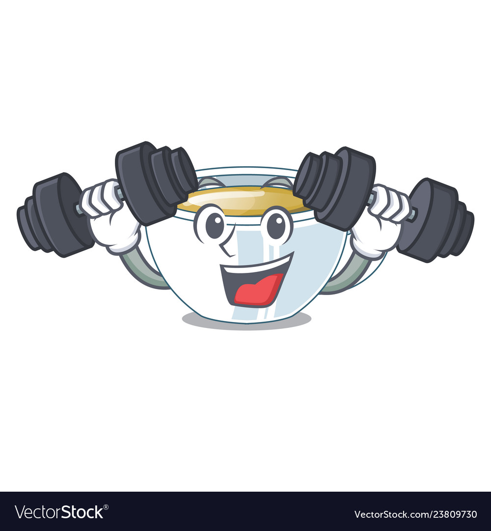 Fitness ginger tea in a glass mascot