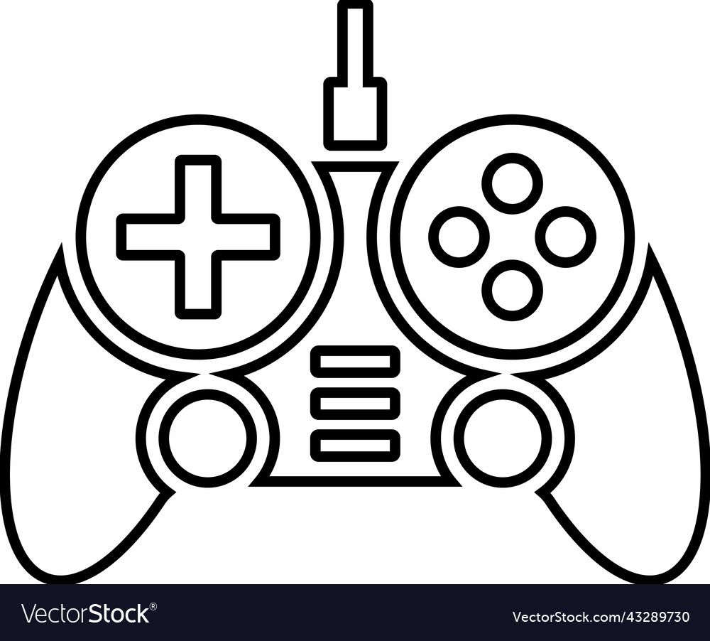 Game controller playstation line icon outline