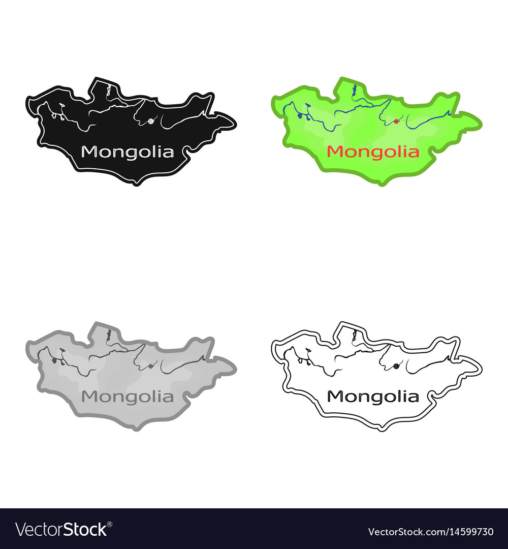 Green map of mongoliamongolia on the world