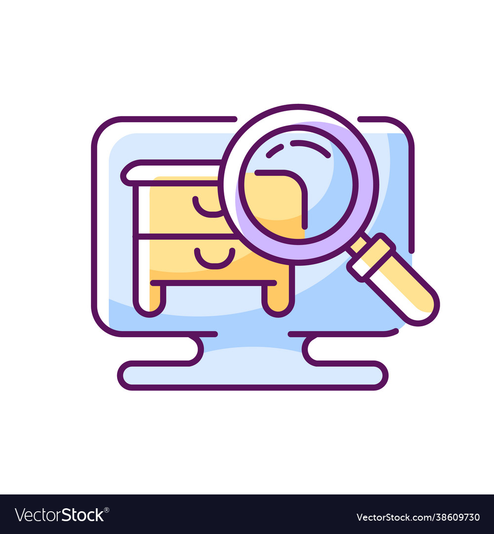 Hidden object game rgb color icon vector image Hidden object game rgb color icon